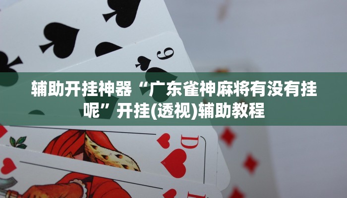 辅助开挂神器“广东雀神麻将有没有挂呢”开挂(透视)辅助教程