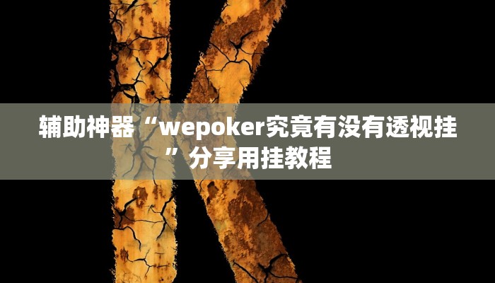 辅助神器“wepoker究竟有没有透视挂”分享用挂教程