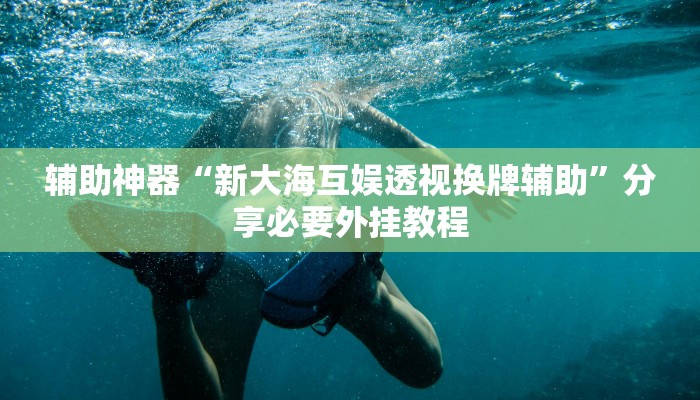 辅助神器“新大海互娱透视换牌辅助”分享必要外挂教程