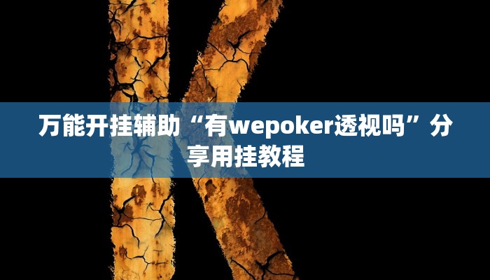 万能开挂辅助“有wepoker透视吗”分享用挂教程