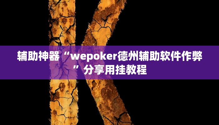 辅助神器“wepoker德州辅助软件作弊”分享用挂教程