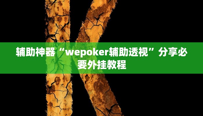 辅助神器“wepoker辅助透视”分享必要外挂教程