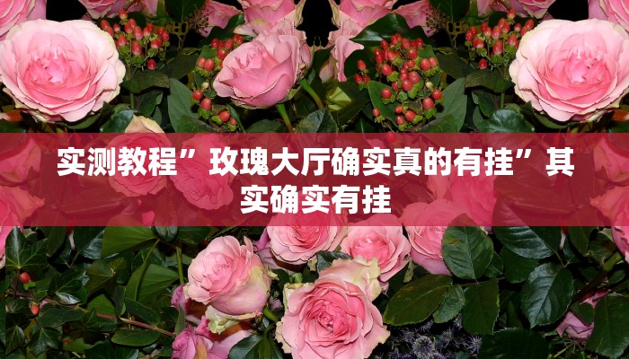 实测教程”玫瑰大厅确实真的有挂”其实确实有挂 实测教程”玫瑰大厅确实真的有挂”其实确实有挂