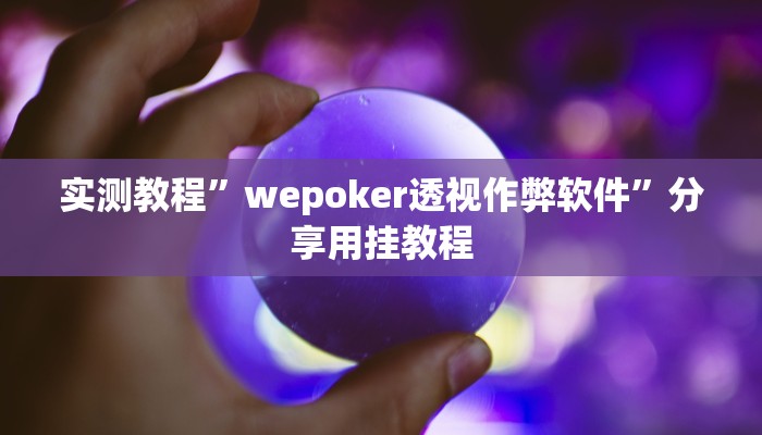 实测教程”wepoker透视作弊软件”分享用挂教程