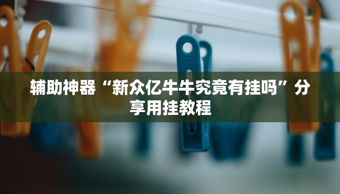 辅助神器“新众亿牛牛究竟有挂吗”分享用挂教程