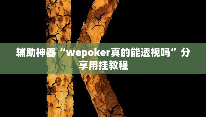 辅助神器“wepoker真的能透视吗”分享用挂教程 辅助神器“wepoker真的能透视吗”分享用挂教程