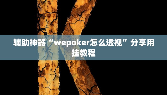 辅助神器“wepoker怎么透视”分享用挂教程
