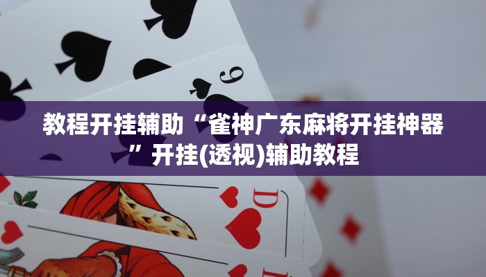 教程开挂辅助“雀神广东麻将开挂神器”开挂(透视)辅助教程