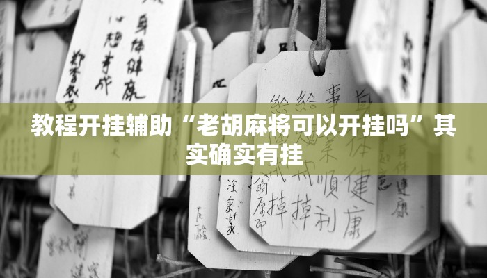 教程开挂辅助“老胡麻将可以开挂吗”其实确实有挂