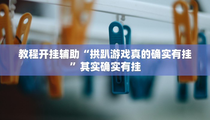 教程开挂辅助“拱趴游戏真的确实有挂”其实确实有挂