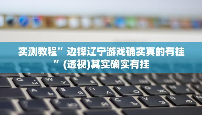 实测教程”边锋辽宁游戏确实真的有挂”(透视)其实确实有挂