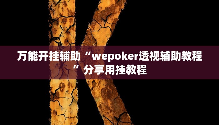 万能开挂辅助“wepoker透视辅助教程”分享用挂教程