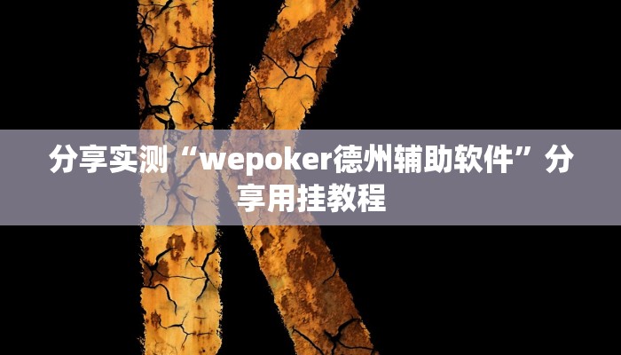 分享实测“wepoker德州辅助软件”分享用挂教程