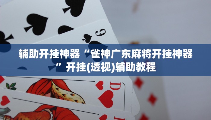 辅助开挂神器“雀神广东麻将开挂神器”开挂(透视)辅助教程