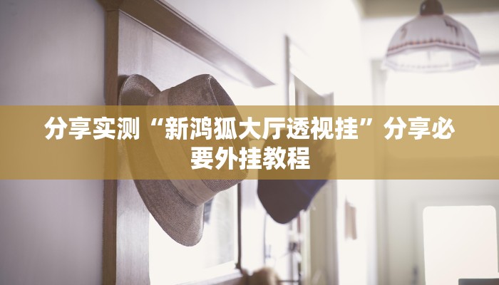 分享实测“新鸿狐大厅透视挂”分享必要外挂教程