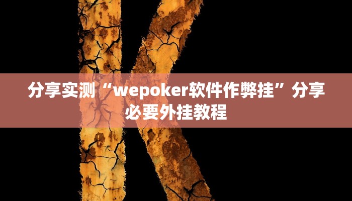 分享实测“wepoker软件作弊挂”分享必要外挂教程