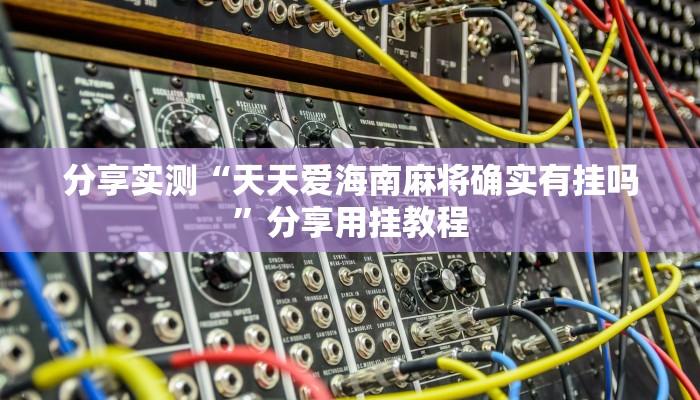 分享实测“天天爱海南麻将确实有挂吗”分享用挂教程